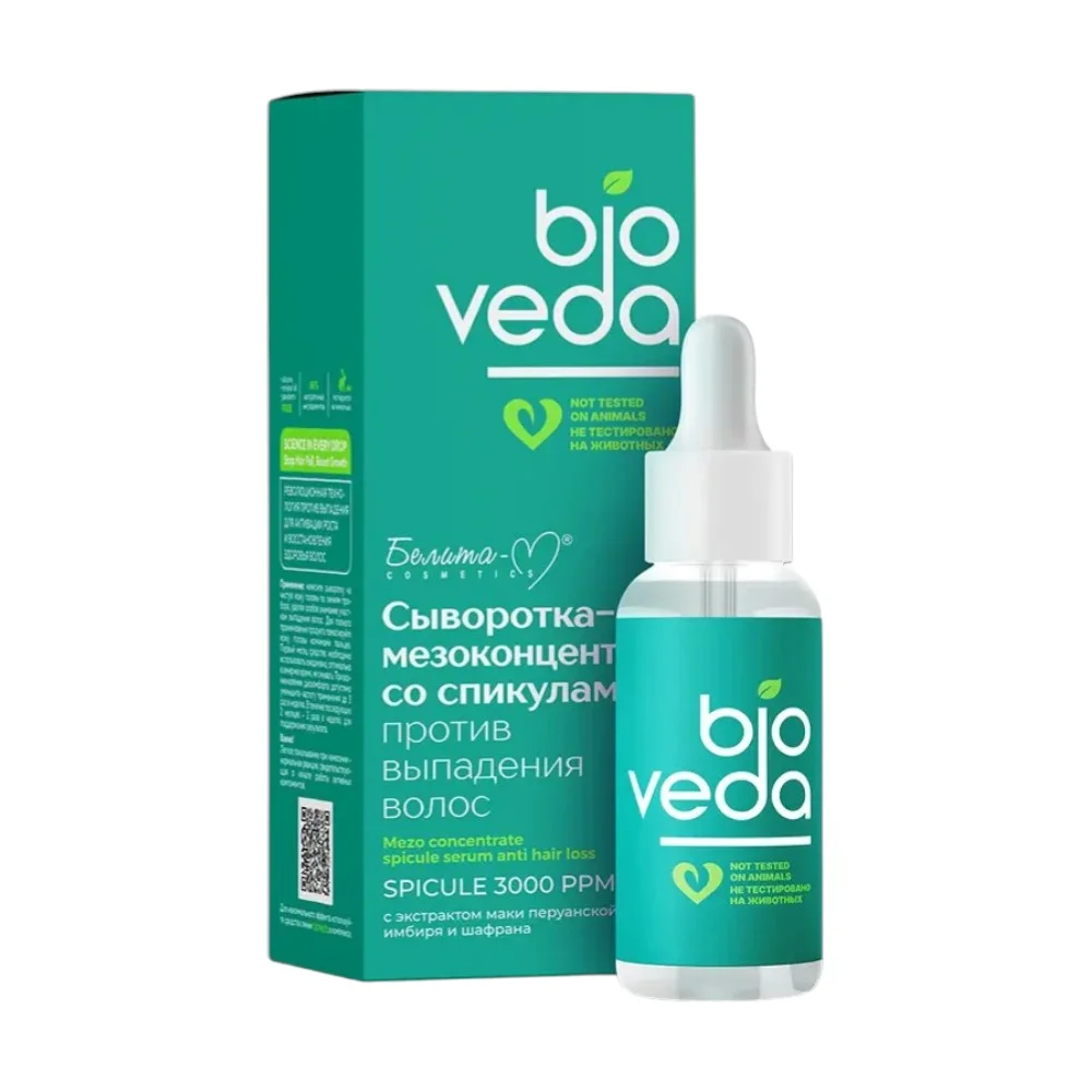 Сыворотка-мезоконцентрат со спикулами против выпадения волос серии "bioveda" 30г №1