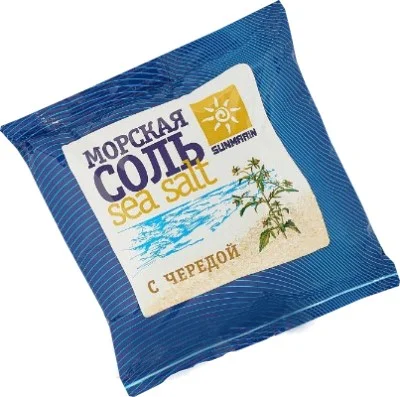 Соль для ванн "Морская" с экстрактом череды 1кг №1