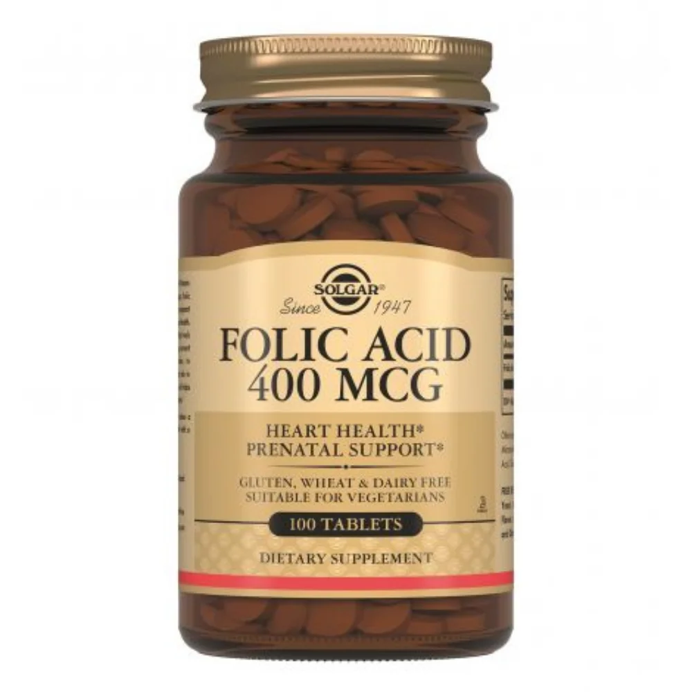 Фолиевая кислота 400мкг "Solgar" БАД таблетки флакон №100