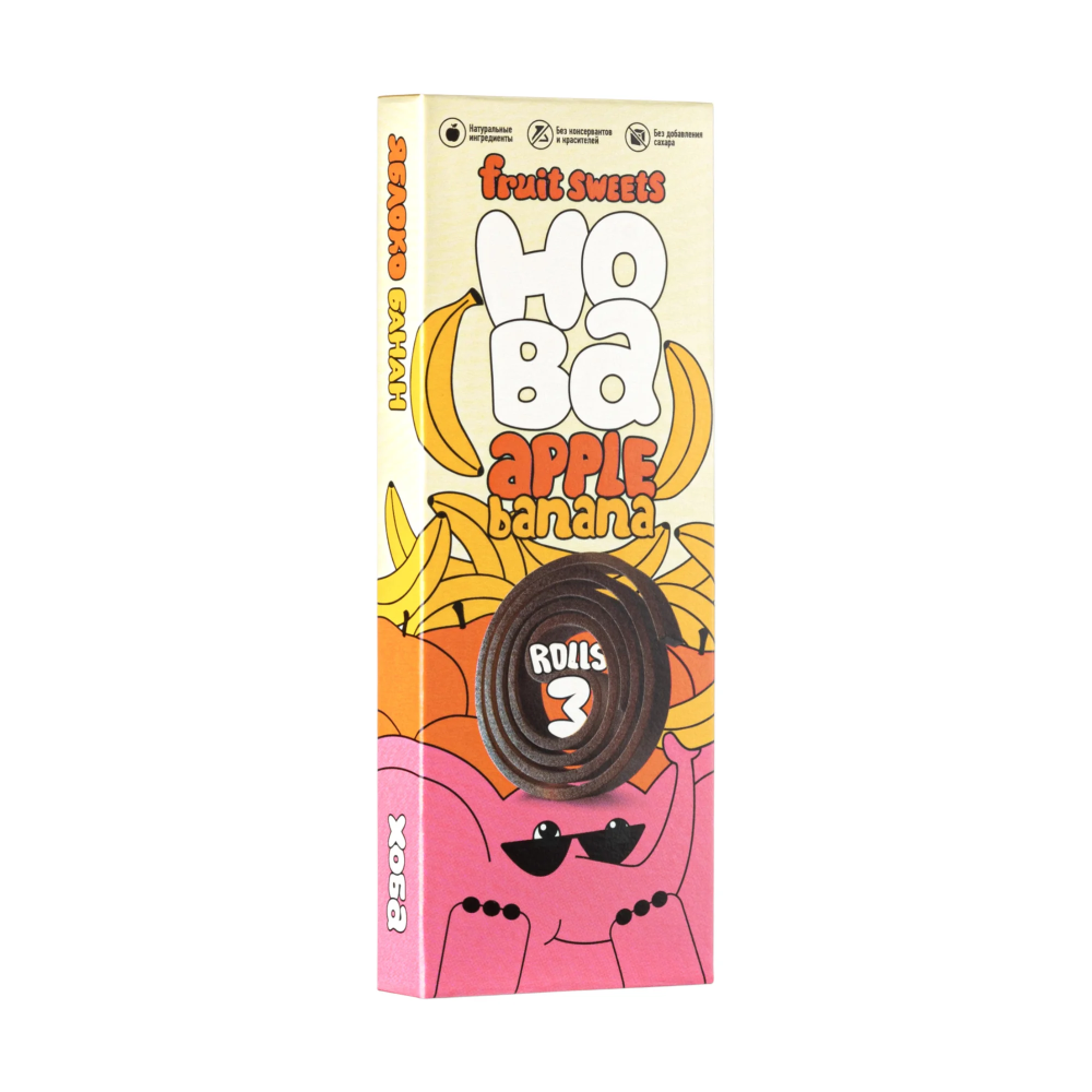 Конфеты фруктовые "Хоба" яблоко-банан 30г №1