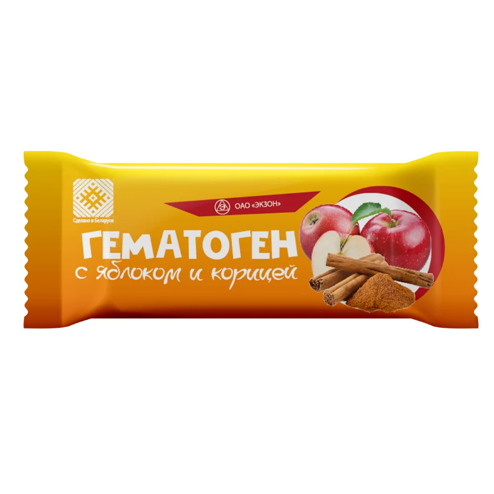 Гематоген с яблоком и корицей БАД плитка 40г №1