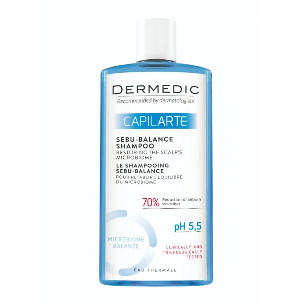 Шампунь Dermedic Capilarte Sebu-Balance восстанавливающий микробиом кожи головы 300мл №1
