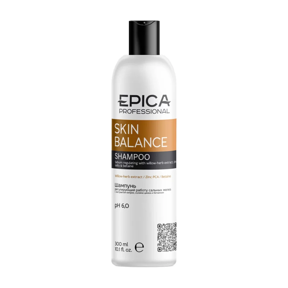 Шампунь EPICA Professional Skin Balance регулирующий работу сальных желез с экстр. кипрея, солями цинка и бетаином 300мл №1