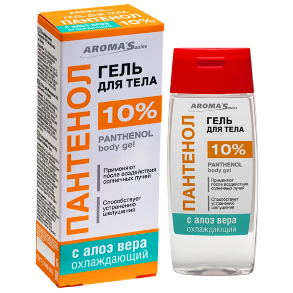 Пантенол 10% гель для тела охлаждающий с алоэ вера 100мл №1