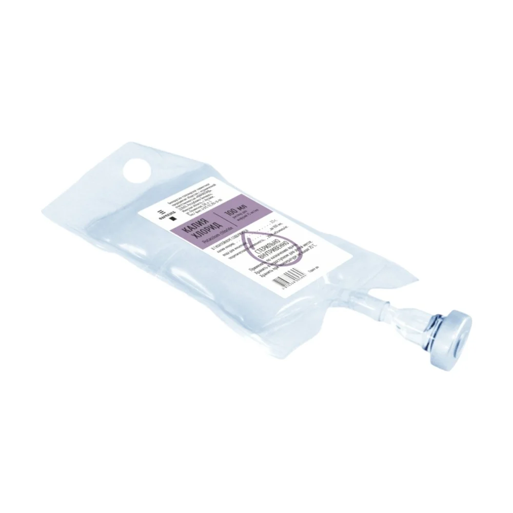 Калия хлорид концентрат для инфузий 75мг/мл 100мл полимерный контейнер №1