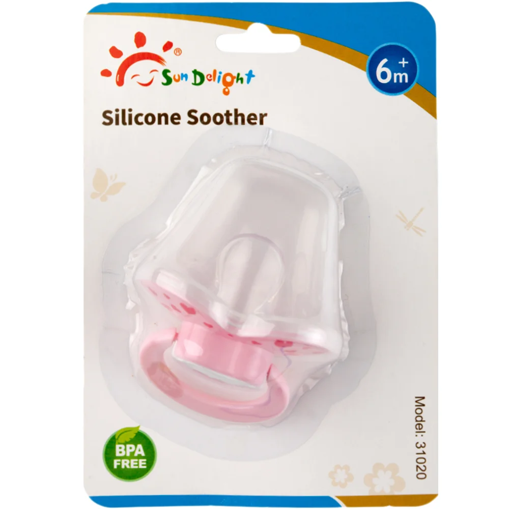 Пустышка силиконовая ортодонтическая, с колпачком, 6-36 мес. арт.31020 блистер №1