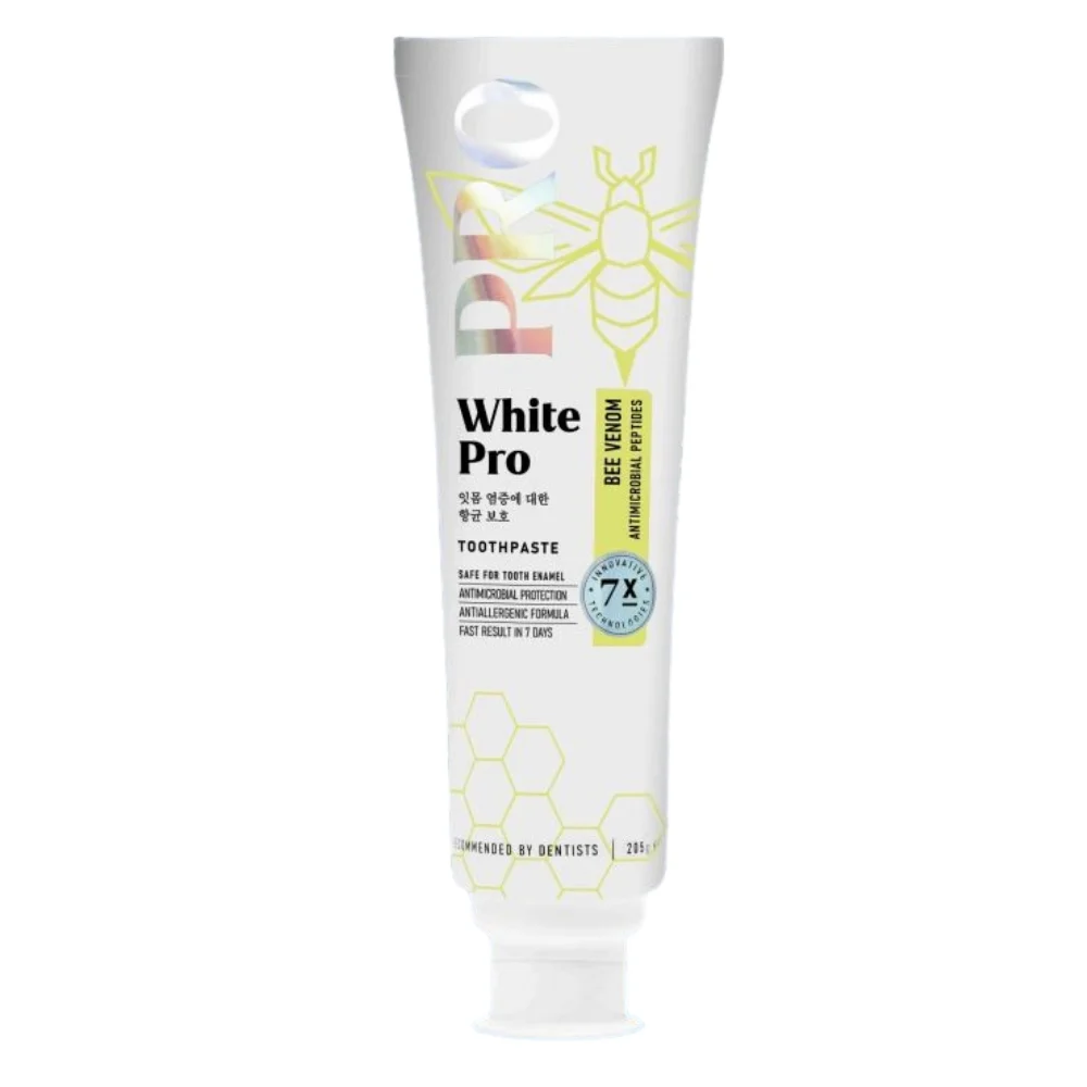 Зубная паста White Pro с пчелиным ядом и антимикробными пептидами 205г №1