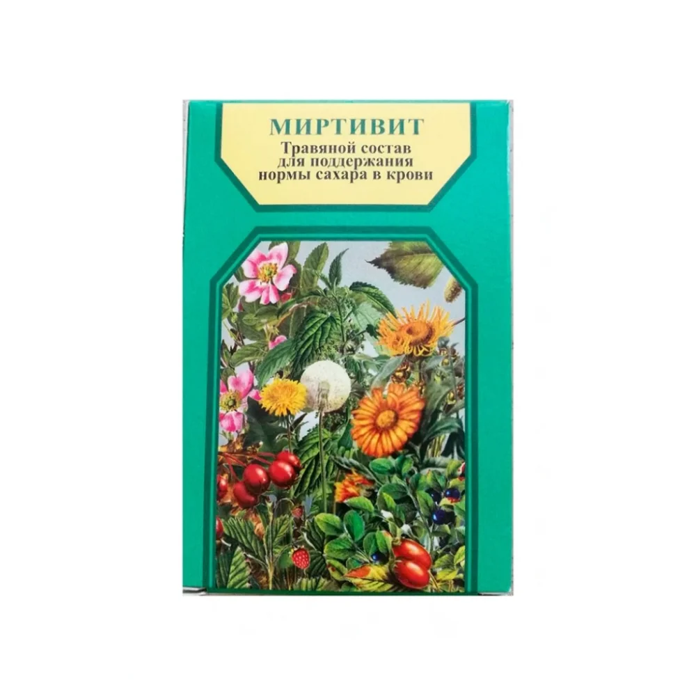 Миртивит БАД травяной состав для поддержания нормы сахара в крови 50г №1