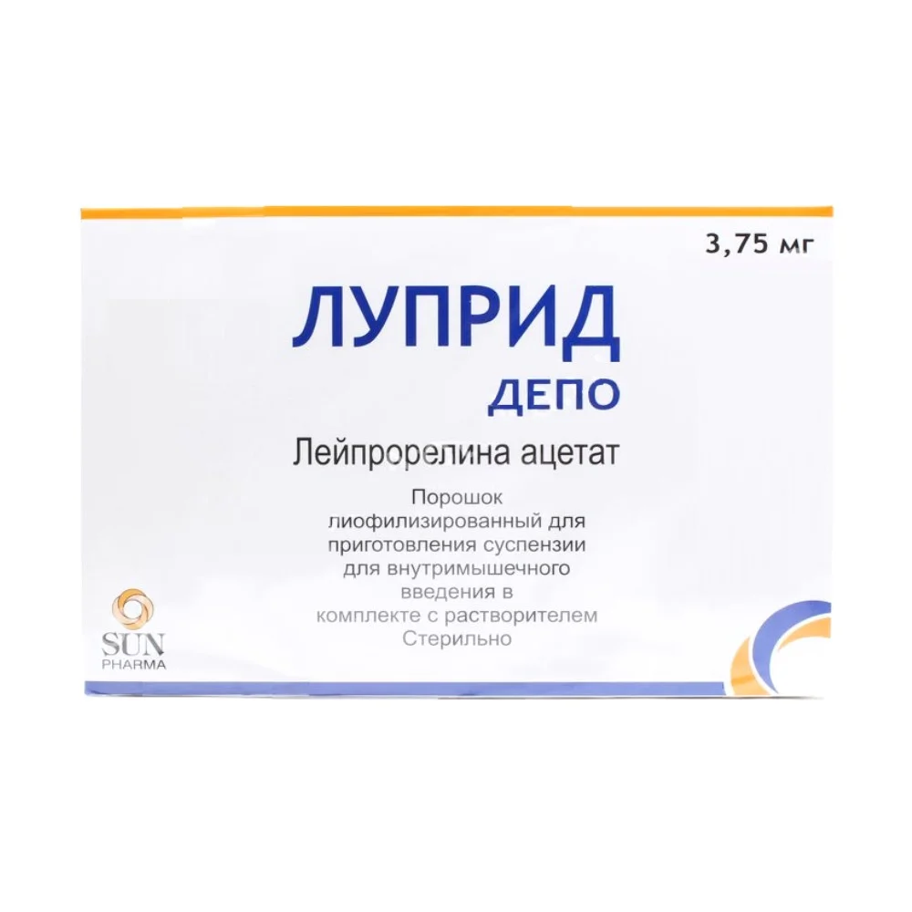Луприд депо пор-к для инъекций в/м, лиоф., в к-те с р-лем 3,75мг флакон №1