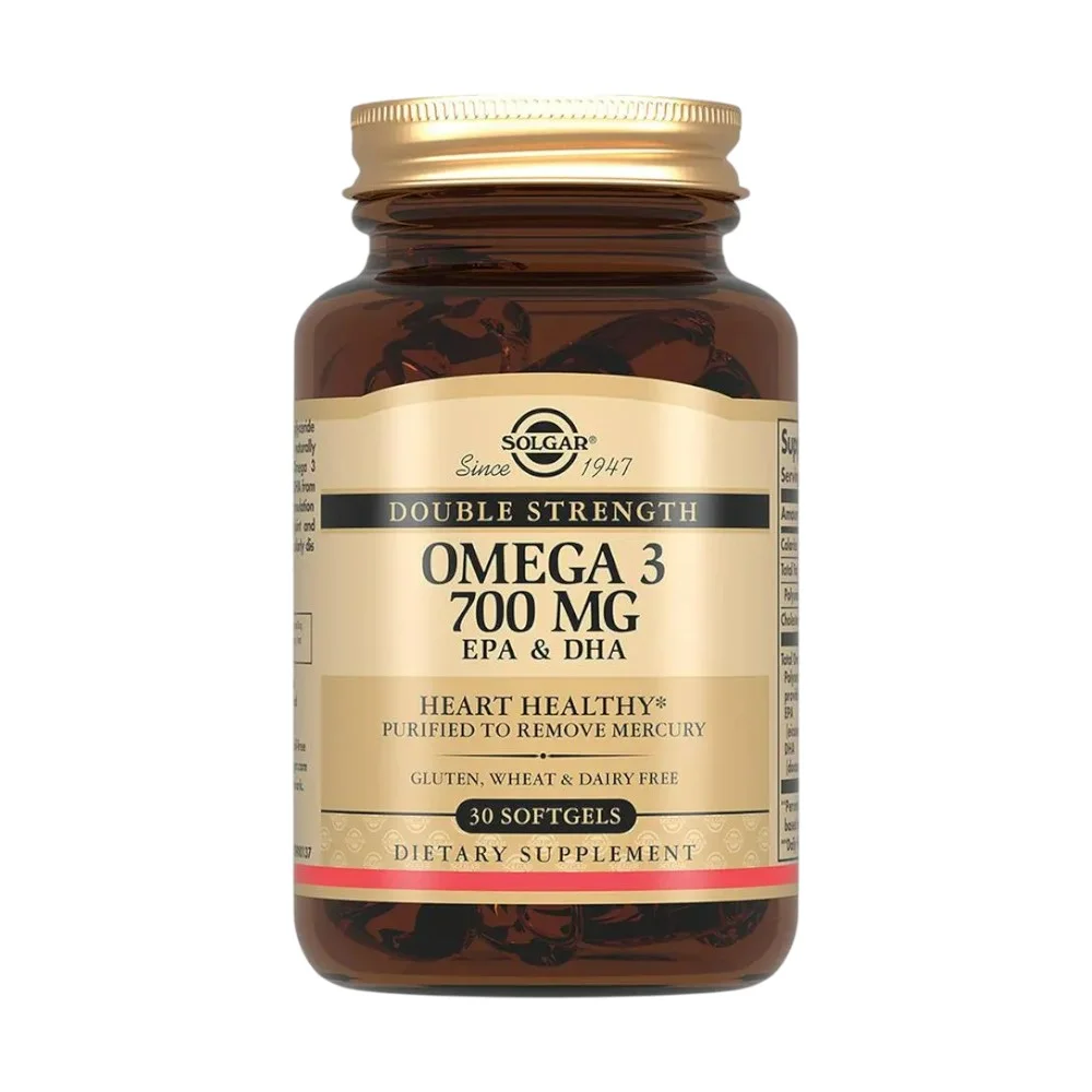 Двойная омега 3 700 мг ЭПК и ДГК "Solgar" БАД капсулы флакон №30