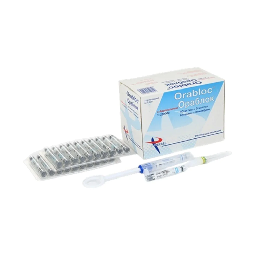 Ораблок р-р для инъекций 40мг/мл 0,005мг/мл 1,8мл картридж №50