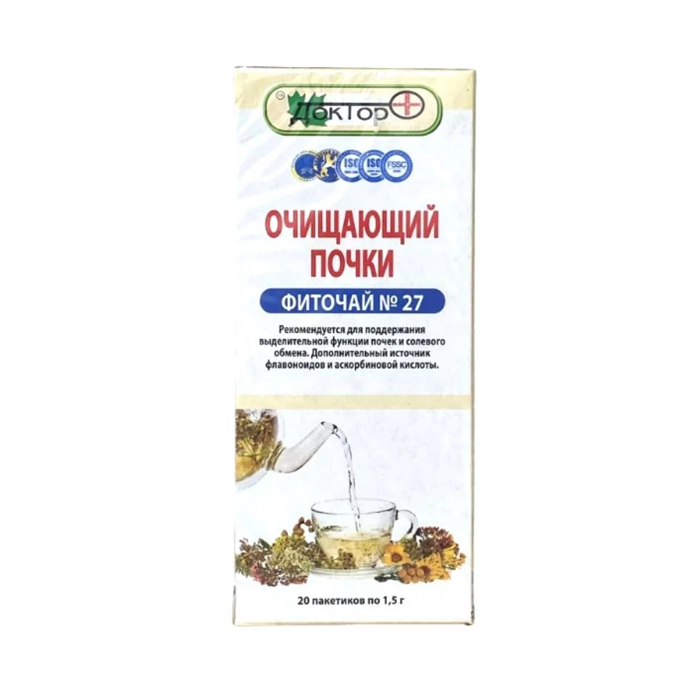 Фиточай Доктор №27 Очищающий почки БАД 1,5г фильтр-пакет №20