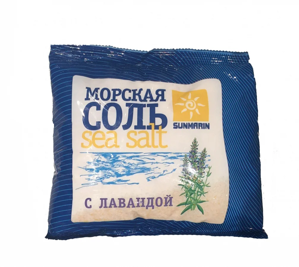 Соль для ванн "Морская" с эфирным маслом лаванды 1кг №1