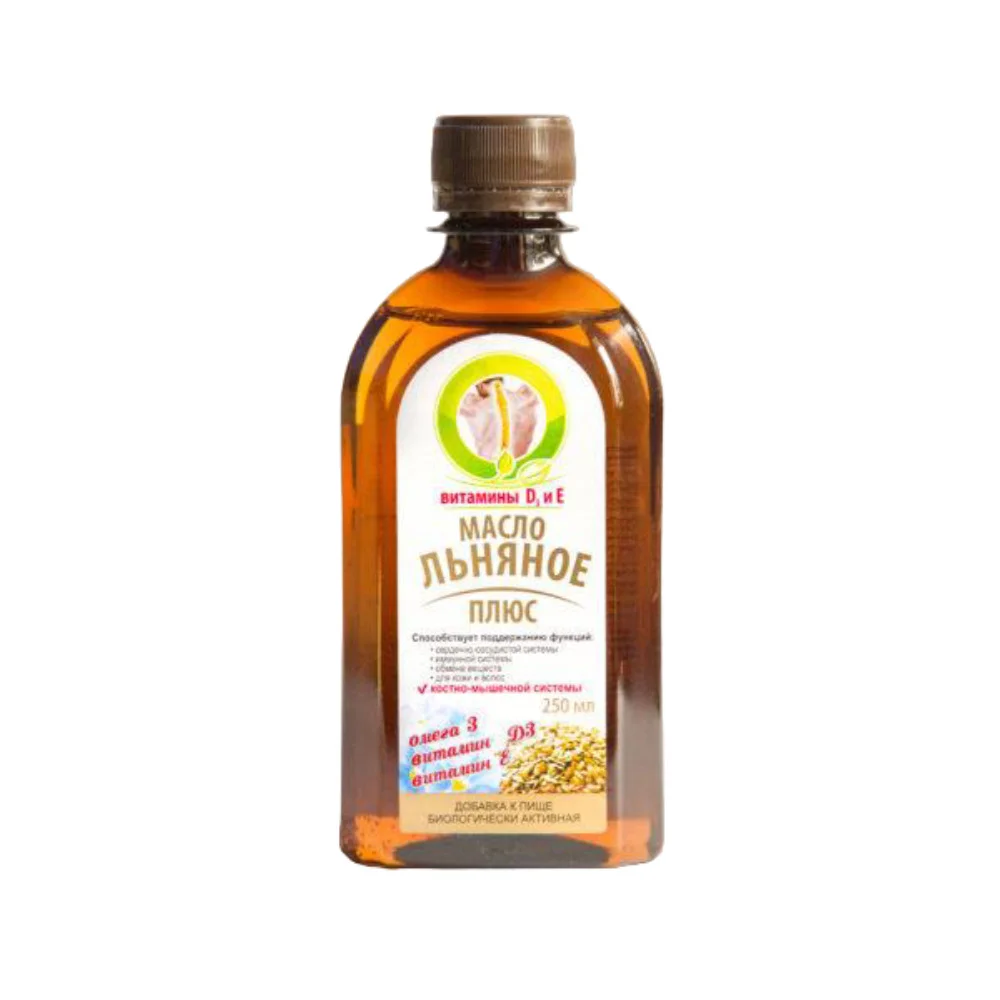 Витамины D3 и Е-Масло льняное плюс БАД 250мл бутылка №1