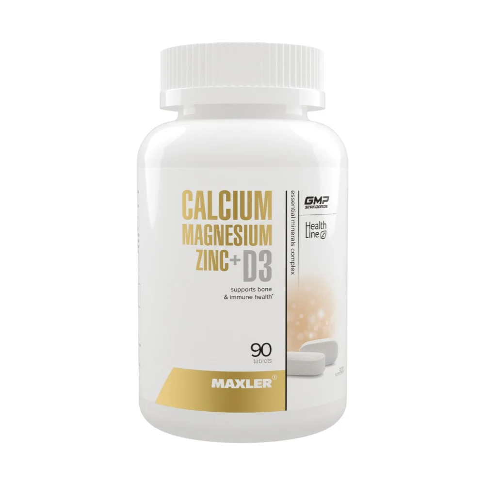 Макслер "Кальций Магний Цинк + Д3" БАД таблетки 1,55г упаковка №90