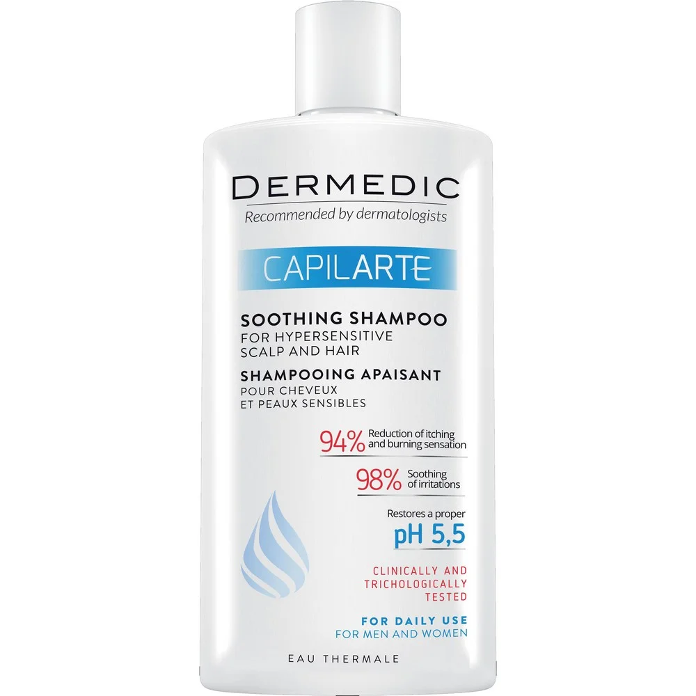 Шампунь Dermedic Capilarte успокаивающий для сверхчувствительной кожи головы 300мл №1
