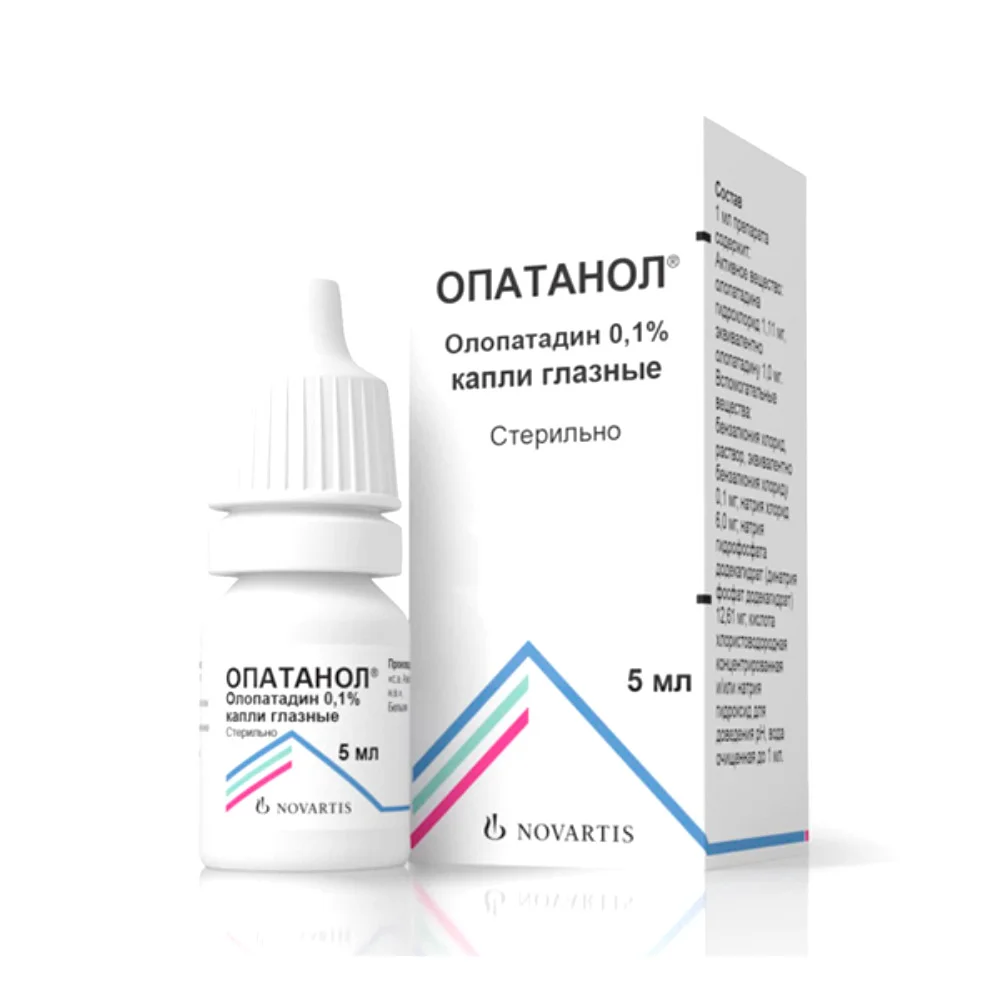 Опатанол глазные капли 1мг/мл 5мл флакон-капельница №1