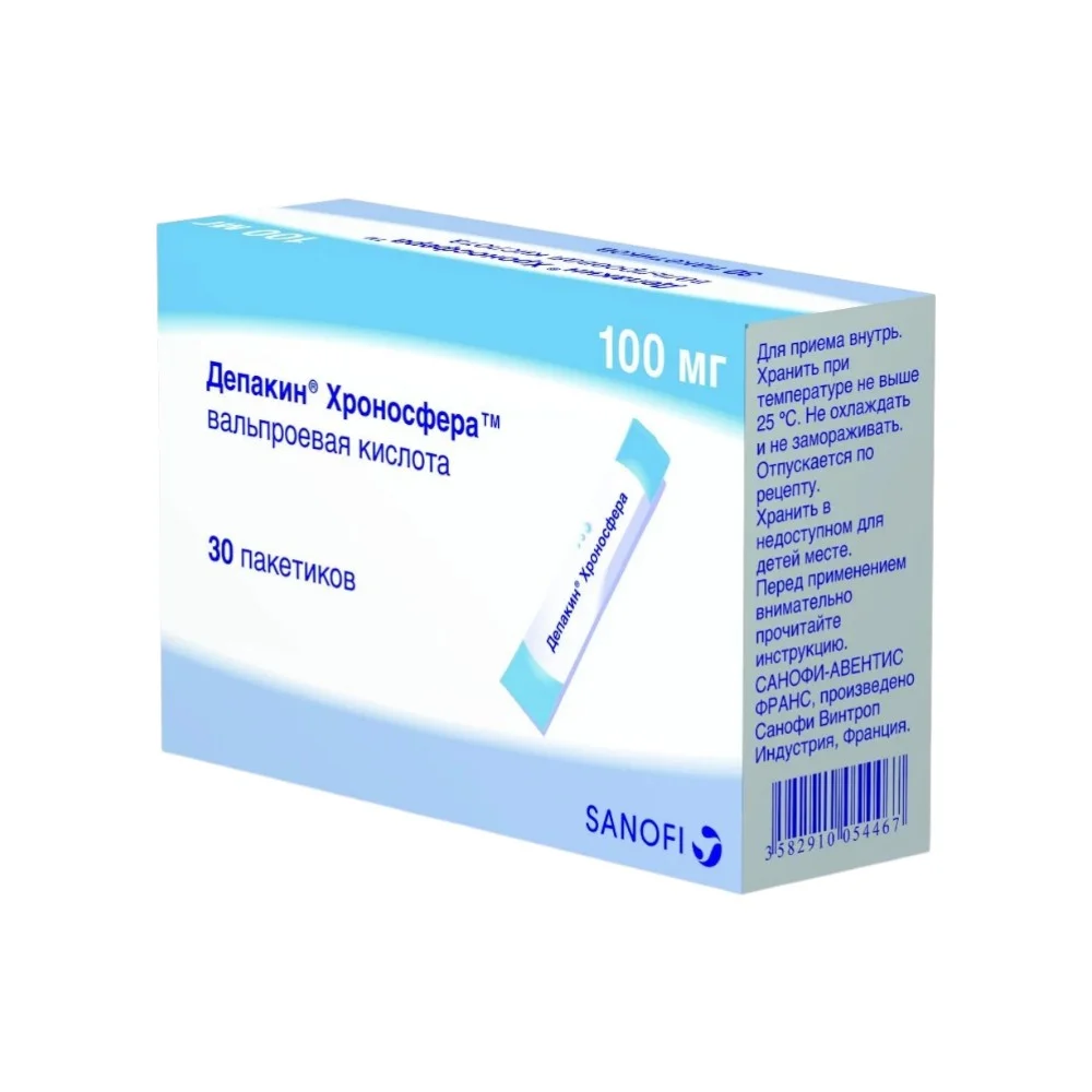 Депакин Хроносфера гранулы пролонг. 100мг пакет №30