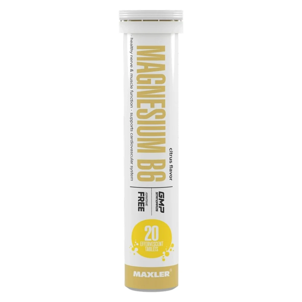 Макслер "Магний В6" БАД таблетки шипуч., цитрус 4г №20