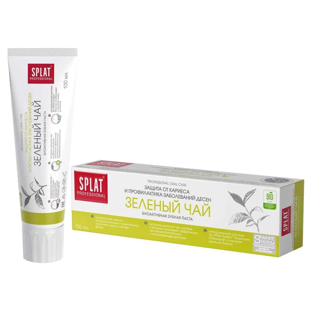 Зубная паста SPLAT Professional Зеленый чай 100мл №1