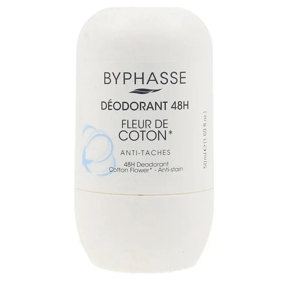 Дезодорант-антиперспирант Byphasse шариковый Cotton Flower 48H с экстрактом хлопка 50мл №1