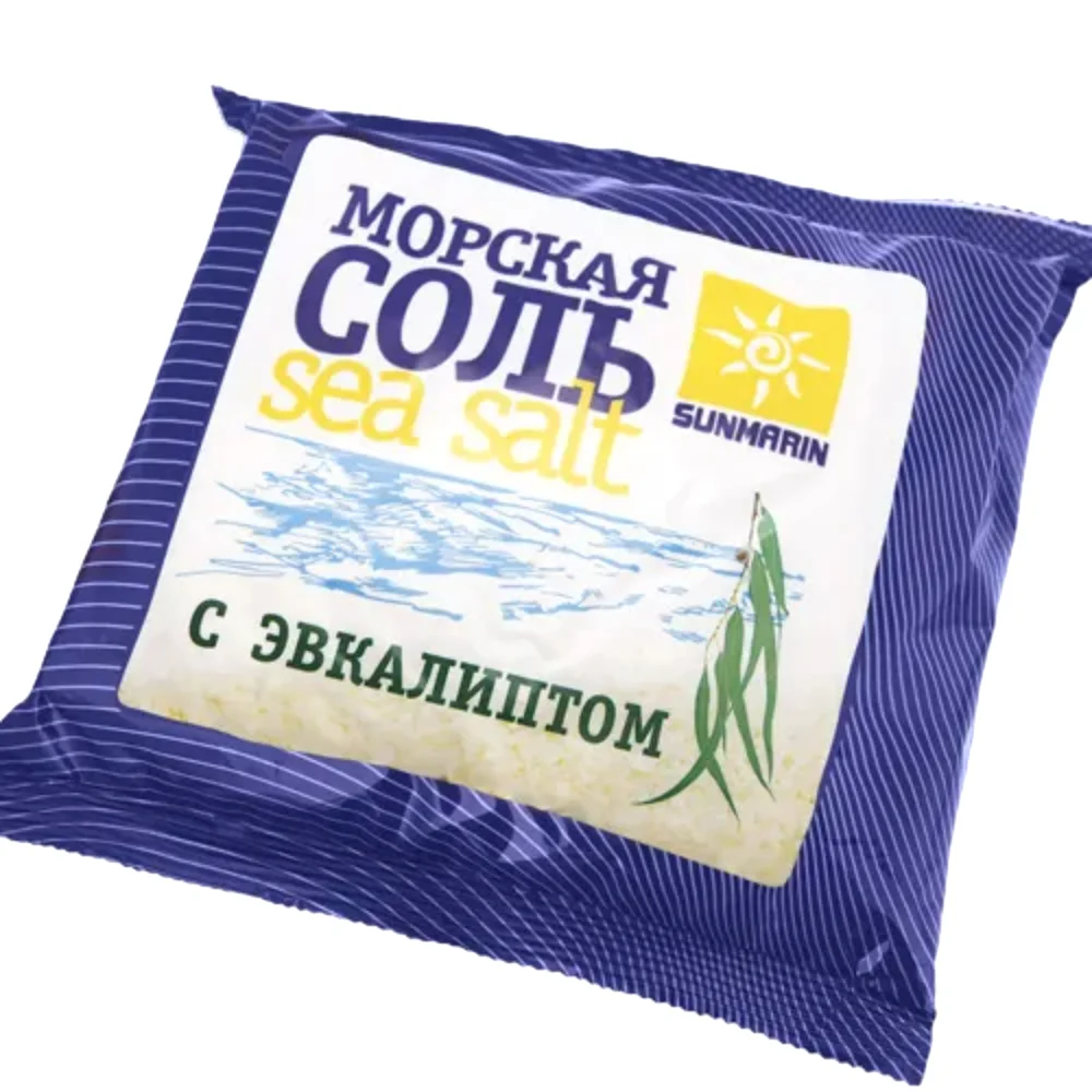 Соль косметическая морская природная эвкалипт 1кг упаковка №1