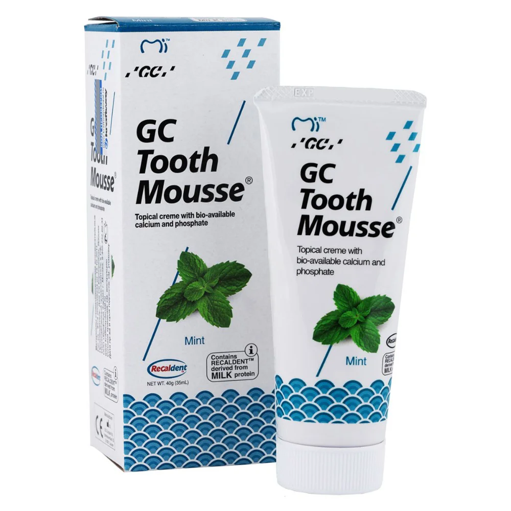 Крем GC Tooth Mousse для гигиены полости рта вкус мяты 40г №1