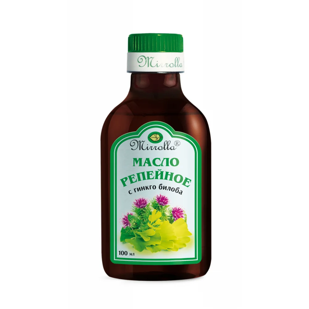 Масло репейное "Мирролла" с гинкго билоба 100мл №1