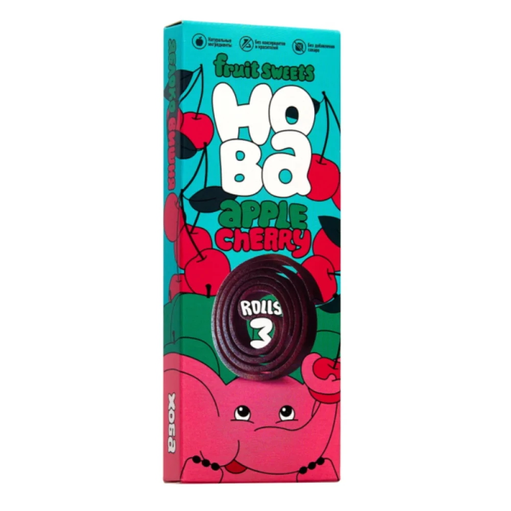 Конфеты фруктово-ягодные "Хоба" яблоко-вишня 30г №1
