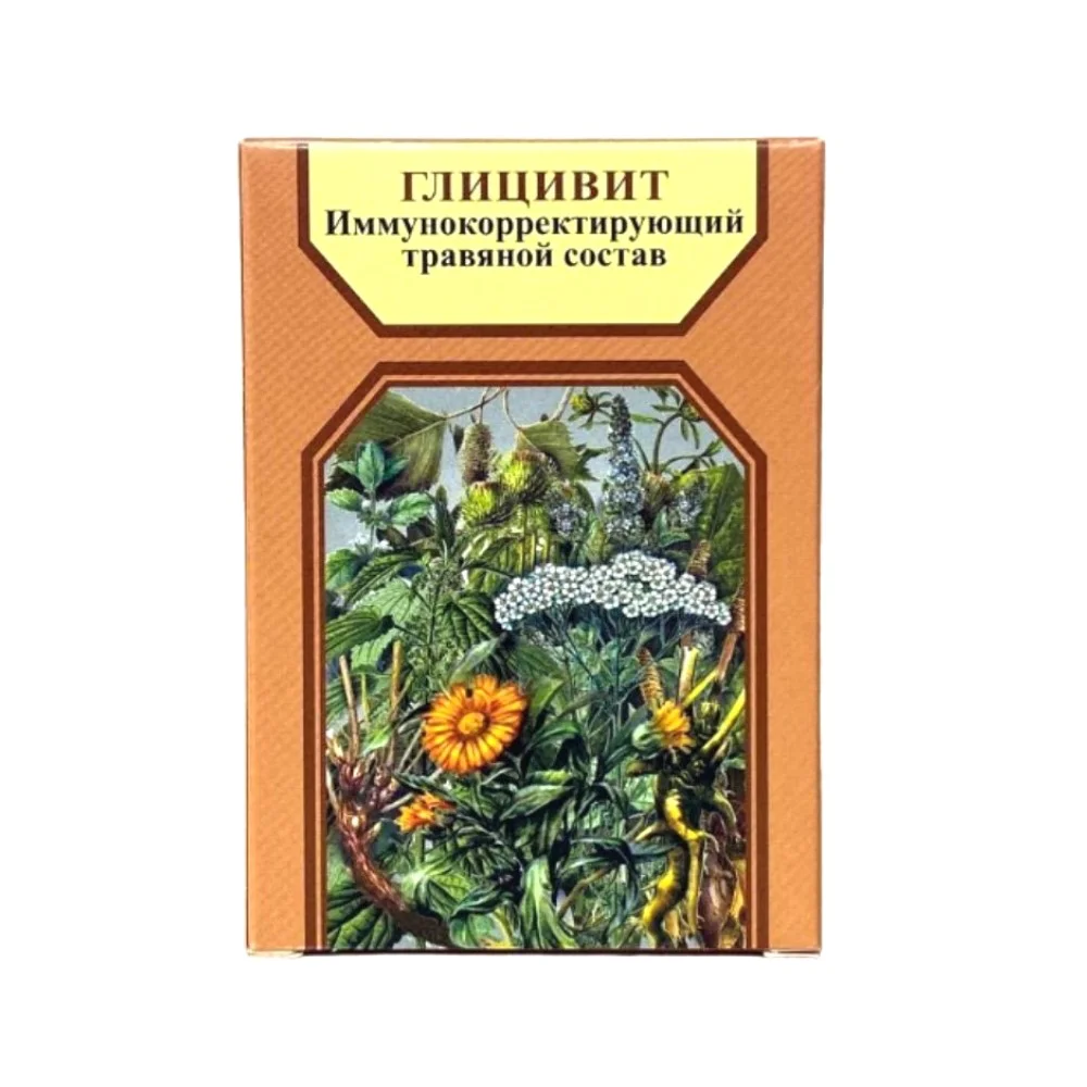 Глицивит БАД травяной состав. Вспомогательное средство при аллергических заболеваниях 1,5г фильтр-пакет №30