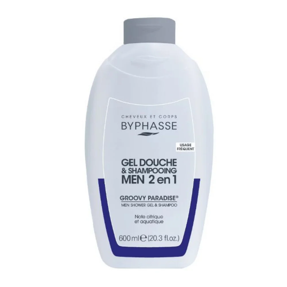 Гель для душа и шампунь Byphasse Groovy paradise 2 в 1 для мужчин 600мл №1