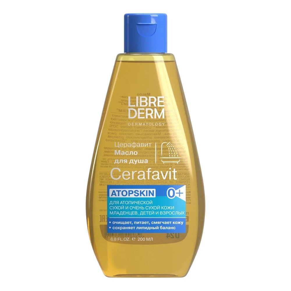 Масло для душа Librederm Cerafavit липидовосстанавлив. смягчающее с церамидами и пребиотиком 200мл №1