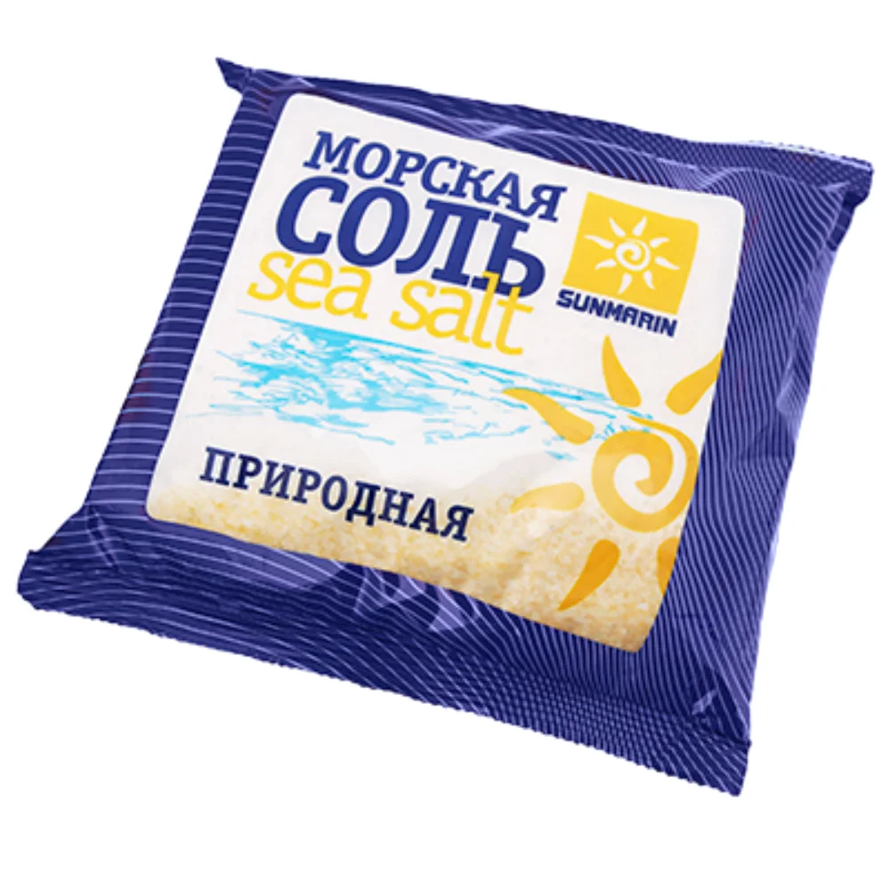 Соль косметическая морская природная 1кг упаковка №1