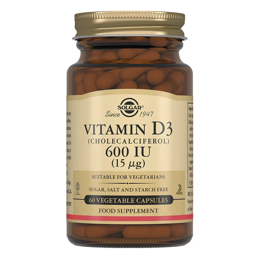 Витамин D3 600 МЕ "Solgar" БАД капсулы флакон №60
