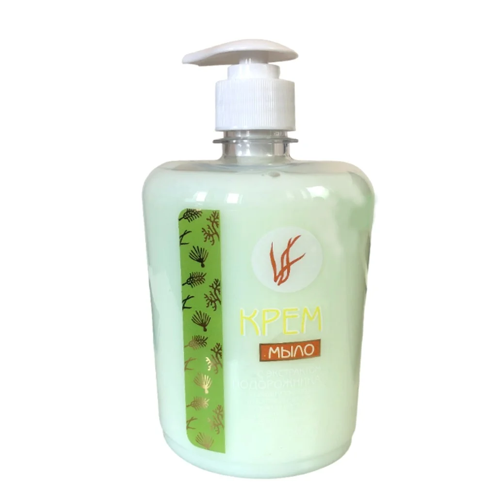 Крем-мыло с экстрактом подорожника 600г флакон с дозатором №1