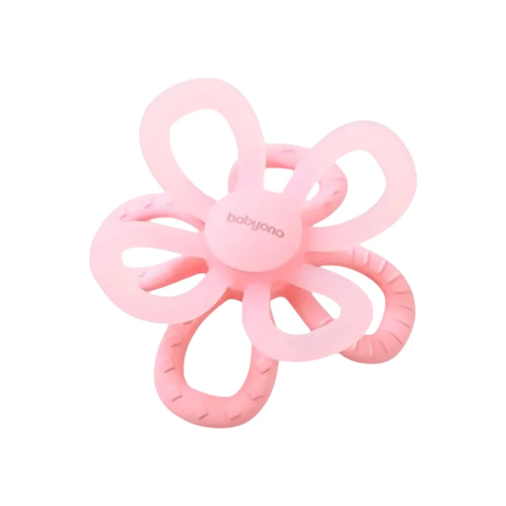 Прорезыватель BabyOno силиконовый 0м+ Цветок №1
