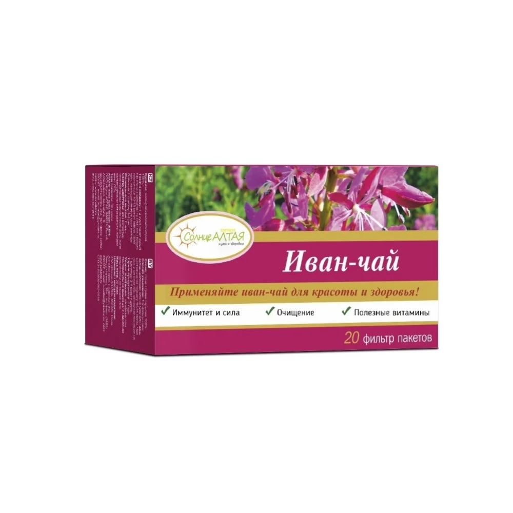 Средство косметическое для ухода за кожей "Иван-чай" Солнце Алтая сухое 1,5г фильтр-пакет №20