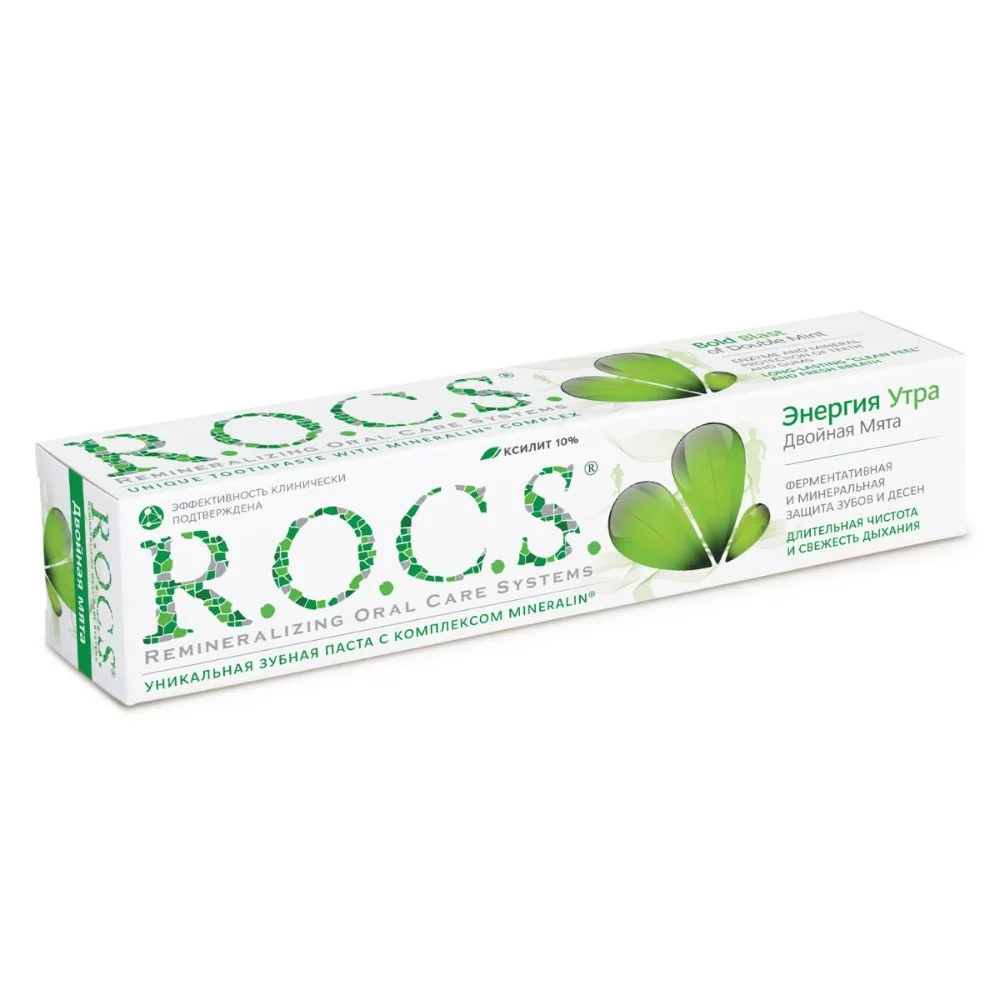 Зубная паста R.O.C.S. Энергия утра. Двойная мята 74г №1
