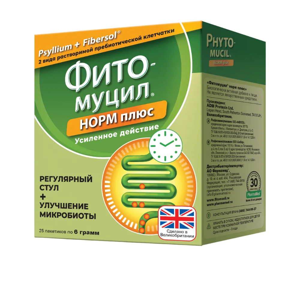Фитомуцил норм плюс БАД пор-к 6г упаковка №25