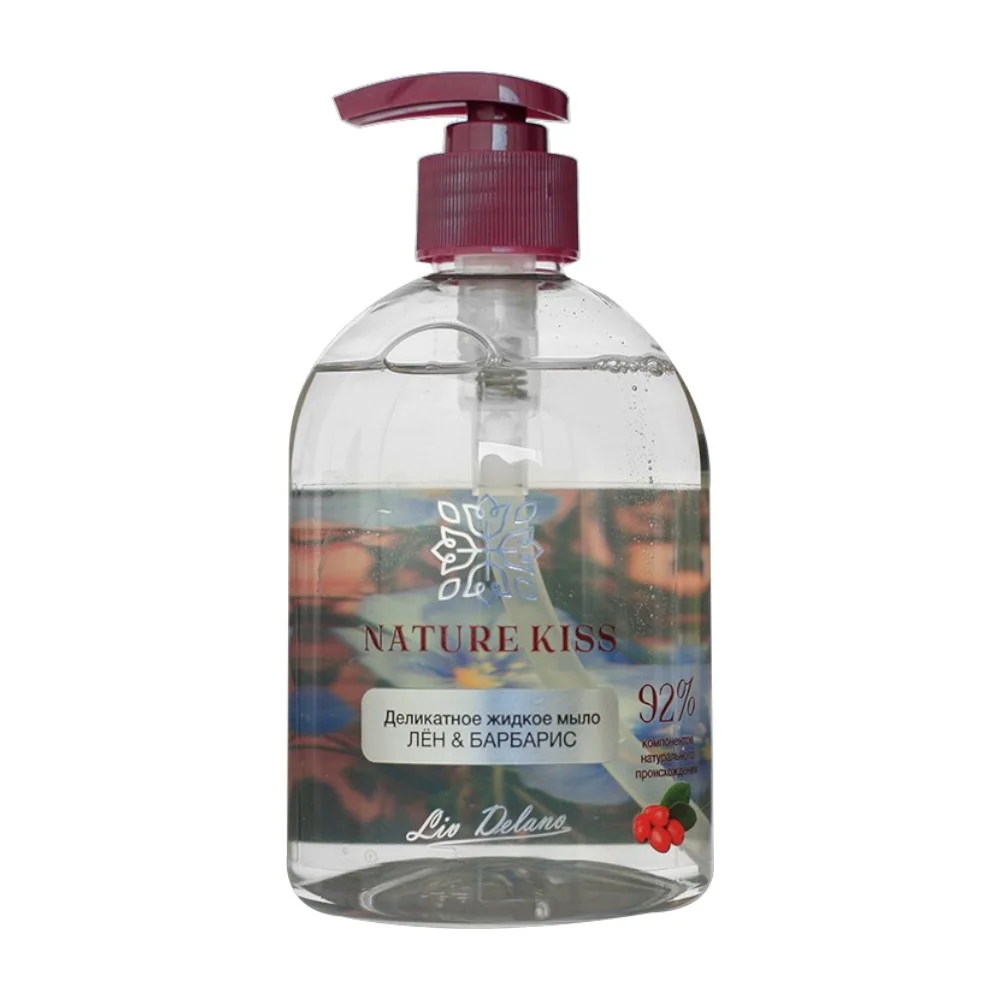Мыло жидкое Лен & Барбарис деликатное 480мл №1