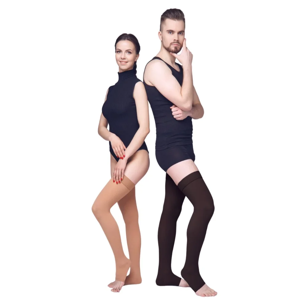 Чулки медицинские компрессионные выше колена без мыска м.4001 2 кл. компрессии, размер 3 (M), рост 1, бежевый пара №1