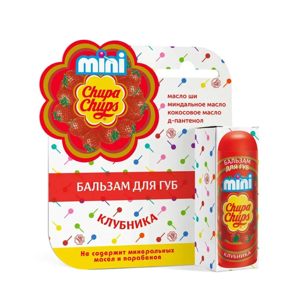 Бальзам для губ Chupa Chups клубника 3,8г №1