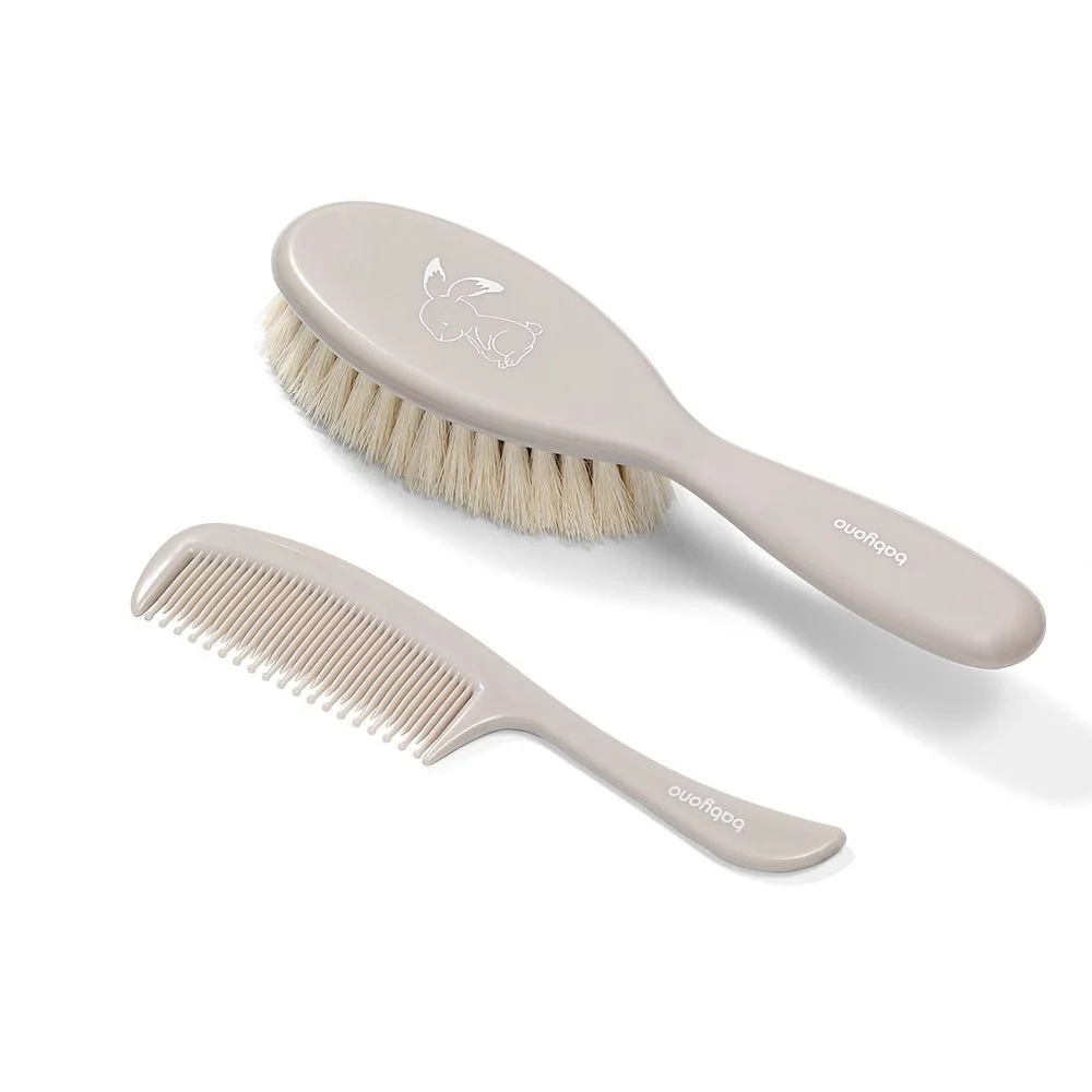 Щеточка для волос BabyOno мягкая с натуральной щетиной и гребешок 0+ №1