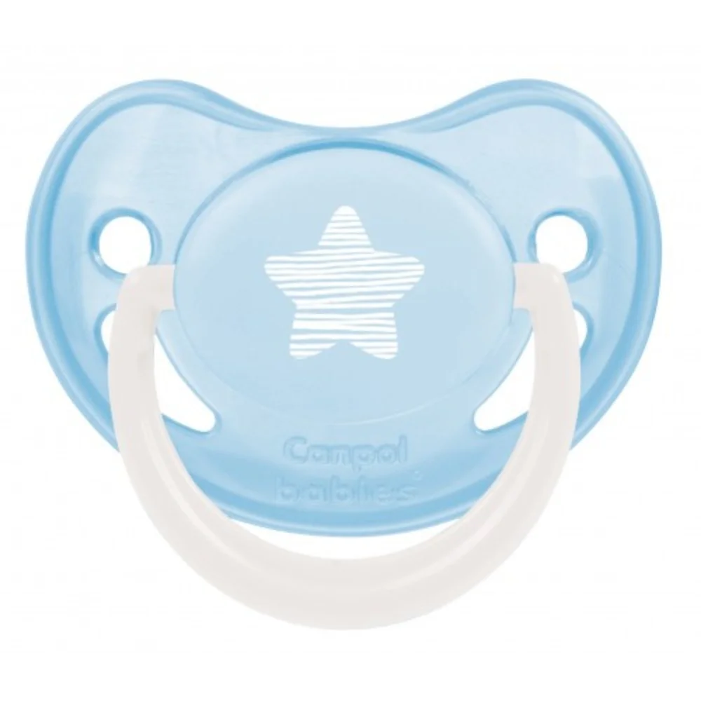 Соска-пустышка Canpol Babies круглая силиконовая, В (6-18 мес.), арт. 22/423 №1