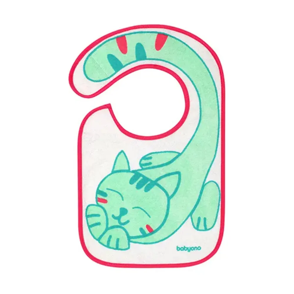 Нагрудник BabyOno махровый с клеенкой 6 мес.+ №1