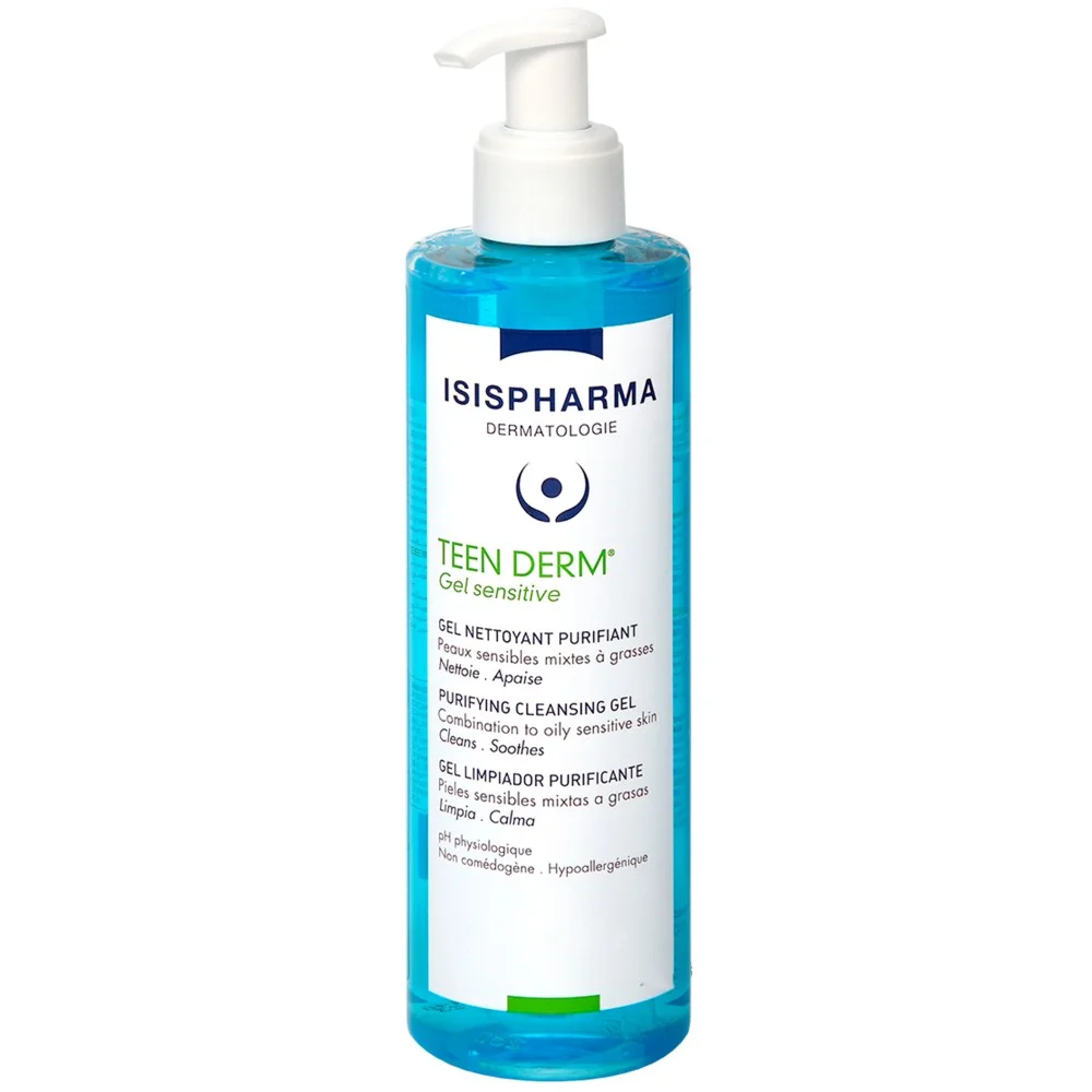 Гель для умывания Isispharma Teen Derm Gel sensitive очищающий для чувствит., комб. и жирной кожи 400мл №1
