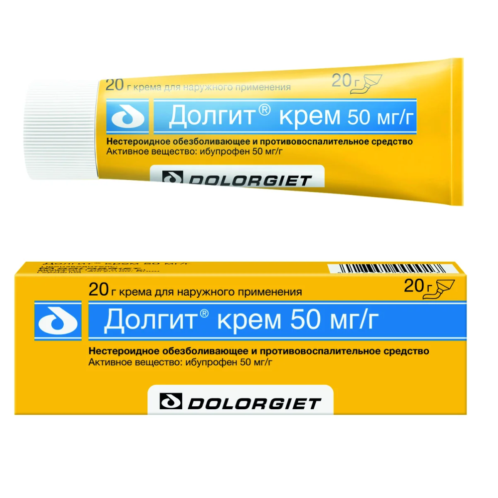 Долгит крем для наруж. прим. 50мг/г 20г туба №1
