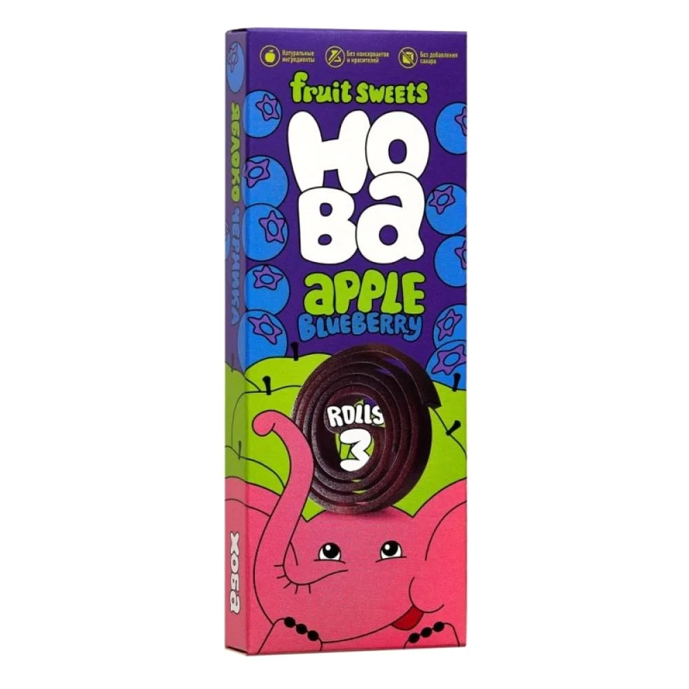 Конфеты фруктово-ягодные "Хоба" яблоко-черника 30г №1