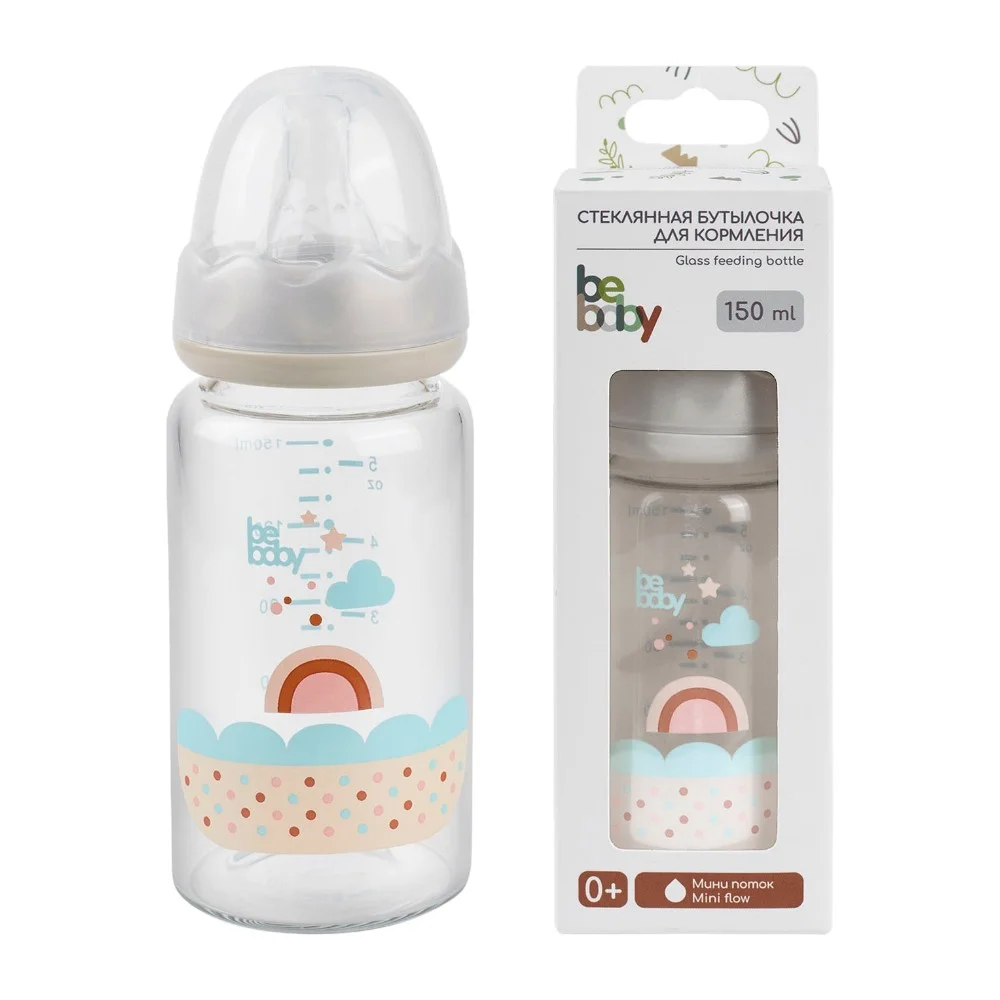 Бутылочка для кормления Bebaby арт. R-10B/150 стеклянная №1