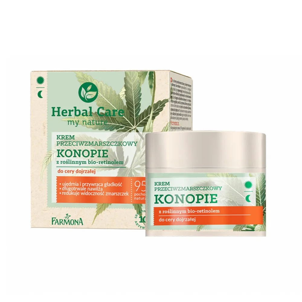 Крем Farmona Herbal Care против морщин Конопля с растительным ретинолом для зрелой кожи день/ночь 50мл №1